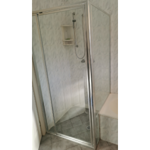 Australia Custom made framed next to bathtub shower screen (1100-1200)*(1100-1200)*1900